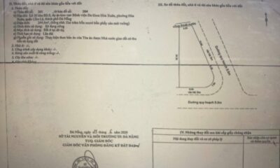 Lô ĐẤT 2 Mặt Tiền tam giác số 20 Khu B2-3, P Hòa Xuân, Q. Cẩm Lệ, TP. Đà Nẵng -->Diện Tích 244,6 m2 :Giá 4ty3